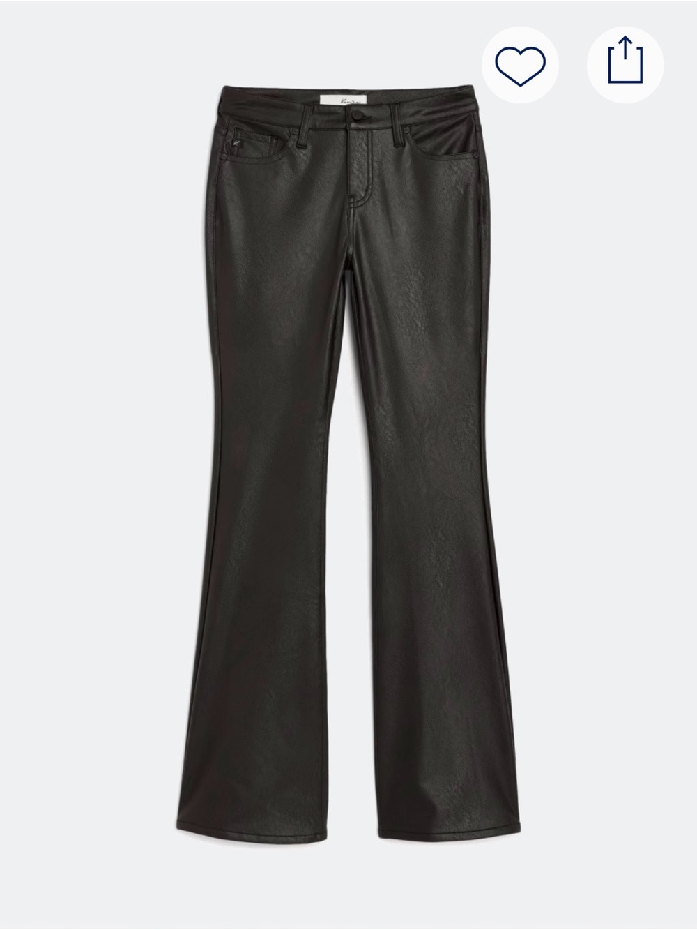 KanCan Black Faux Leather Bootcut Pants
